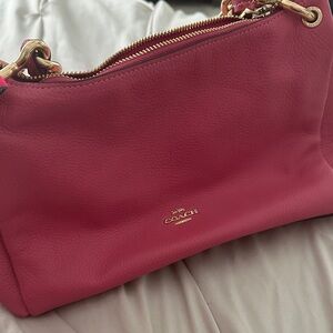 Coach Fuchsia Leather Shoulder Bag